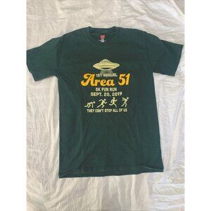 Area 51 T Shirt 5k Fun Run They Cant Stop All of Us - size small